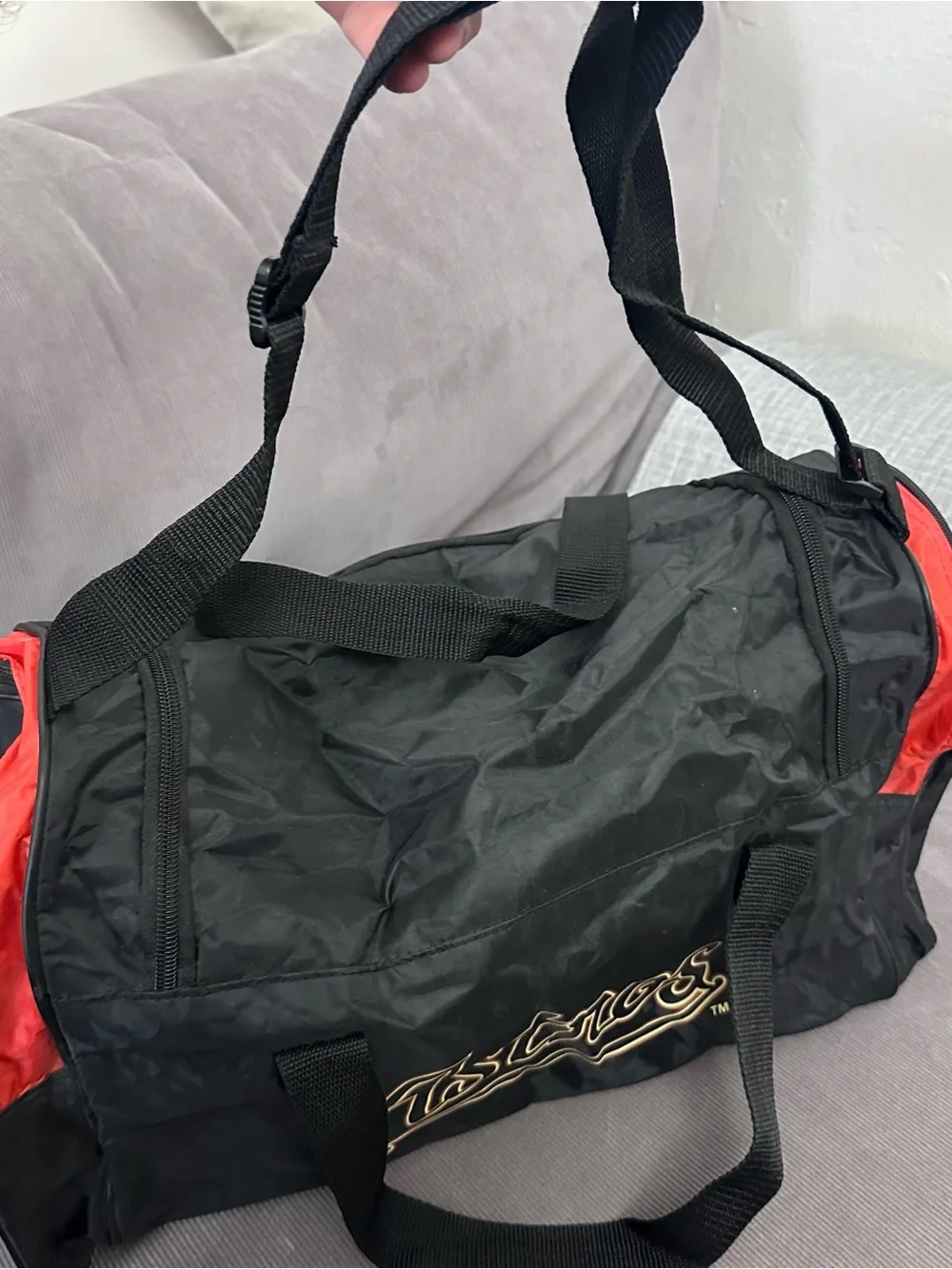 Houston Astros Baseball Vintage Logo Nylon Zipper Duffle Bag Krogers Grocery